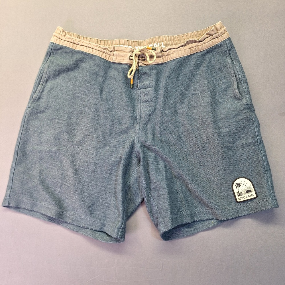 Howler‎ Bros Horizon Hybrid Shorts Mens 36 Blue Tan Heed The Call HB-01251